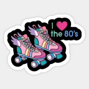 Funny Skating 60s 70s 80s Roller Skates Retro Vintage Party Sticker